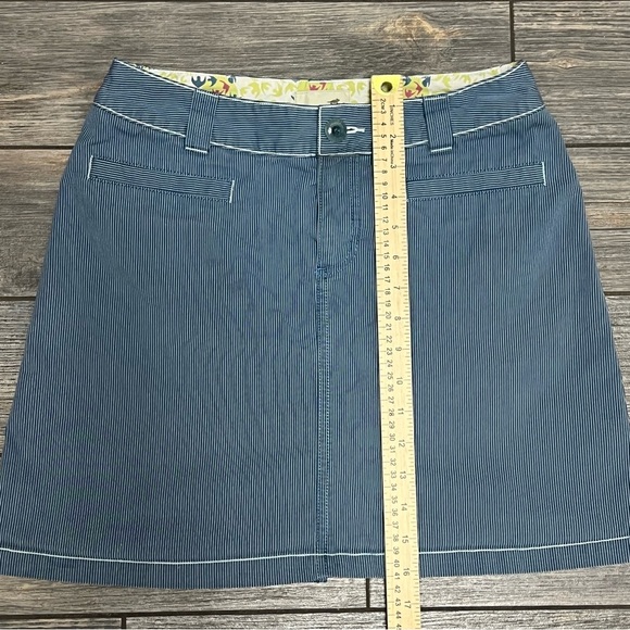 Horny Toad Skirt Skort Women's Size 4 Blue Pinstriped 28" Waist Shorts Athletic - Picture 2 of 16